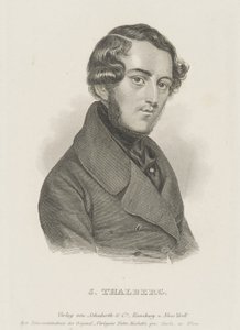 Portrett av pianisten og komponisten Sigismund Thalberg 1812-1871, ca. 1850. av Unbekannt