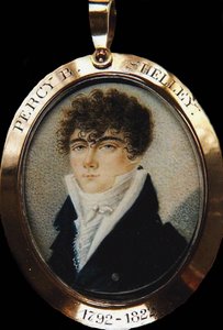 Portrett av poeten Percy Bysshe Shelley 1792-1822, ca 1825 av Unbekannt