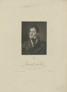 Portrett av poeten Thomas Moore 1779-1852, 1830-årene. av Unbekannt
