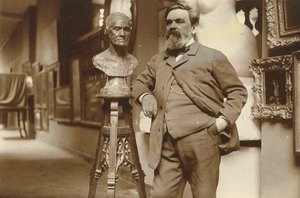 Portrett av billedhuggeren Alfred Boucher 1850-1934, 1910-tallet. av Unbekannt