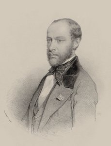 Portrett av fiolinisten og komponisten Henri Vieuxtemps 1820-1881, 1857. av Unbekannt