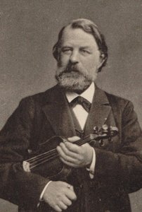 Portrett av fiolinisten og komponisten Joseph Joachim 1831-1907. av Unbekannt