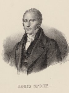 Portrett av fiolinisten og komponisten Louis Spohr 1784-1859, ca. 1840. av Unbekannt