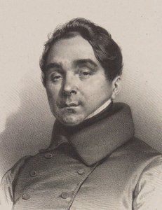 Portrett av fiolinisten og komponisten Philippe Musard 1792-1859. av Unbekannt