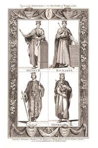 Portretter og kjoler av The Kings of England med våpenskjold, 1784 av Unbekannt