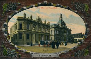 Postkontor og rådhus, Ipswich, Suffolk, c1905 av Unbekannt