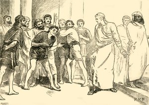 Posthumius i teatret i Tarentum, 1890. av Unbekannt