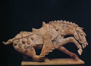 Pottery Figure of a Horse - Tang-dynastiet, c7. til 10. århundre e.Kr., 1936 av Unbekannt