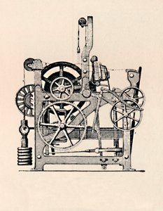 Power Loom Side View, 1836, 1904 av Unbekannt