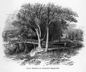 Pray Bridge i Fridley Meadows, Surrey, 1800-tallet av Unbekannt