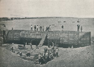 Forbereder til lansering, 1877, 1910 av Unbekannt