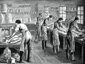 Pressere på jobb, c1880 av Unbekannt