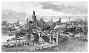 Princes Bridge, Melbourne, Victoria, Australia, 1886 av Unbekannt