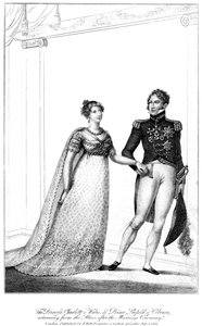 Prinsesse Charlotte og prins Leopold, 1816 av Unbekannt