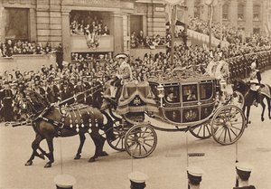 Prinsesse Elizabeth og hennes fetter Lord Lascelles med Princess Royal, 1937 av Unbekannt