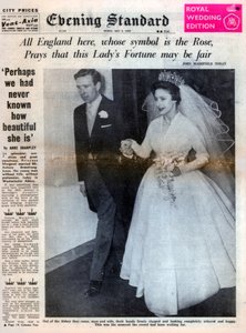 Prinsesse Margaret giftet seg med Antony Armstrong-Jones 6. mai 1960 av Unbekannt