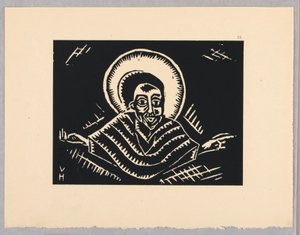Print, Christos on the Last Judedom, Christ, Plate IX, Etiopia, eller Christos, Madonna og Saints, slik jeg så i belysningen av den gamle etiopiske Codex -porteføljen av Unbekannt
