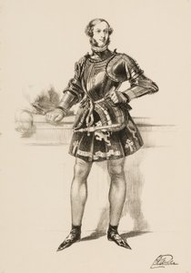 Trykk av William 2. jarl av Craven i kostyme båret ved Eglinton-turneringen 1839. av Unbekannt