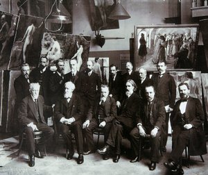 Professorer ved det russiske kunstakademiet, 1913 av Unbekannt