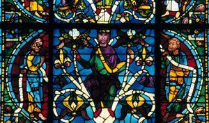 Profet, farget glass, Chartres katedral, Frankrike, 1145-1155 av Unbekannt