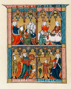 Forsiktighet, måtehold, mot og rettferdighet, 1290-1300 av Unbekannt