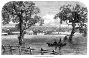 Punt Road, Richmond - Flom ved Melbourne, Australia, 1864 av Unbekannt
