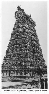 Pyramid Tower, Tiruchendur, Tamil Nadu, India, c1925 av Unbekannt