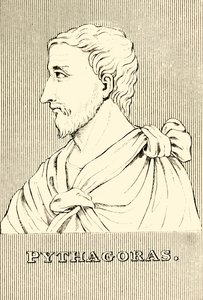 Pythagoras, ca 570-c 495 f.Kr., 1830. av Unbekannt