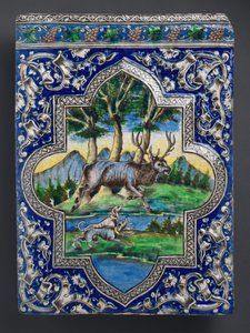 Qajar Dado Tile, Iran, 1800-tallet. av Unbekannt