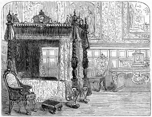 Dronning Annes 1665-1714 sengekammer, 1700-tallet 1800-tallet av Unbekannt