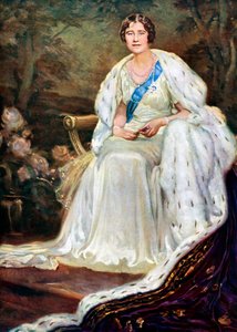 Dronning Elizabeth i kroningskapper, 1937 av Unbekannt