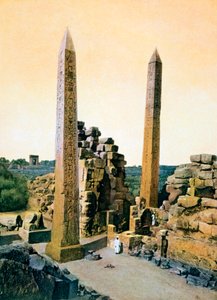 Dronning Hatshepsut-obelisk, Amun-tempelet, Karnak, Luxor, Egypt, 1900-tallet av Unbekannt