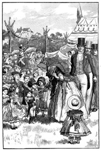 Dronning Victoria og prins Albert ved en fest, Coburg, Tyskland, ca 1840-tallet, 1900 av Unbekannt