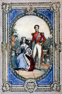 Dronning Victoria og Prins Albert, ca 1840-tallet av Unbekannt