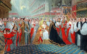 Dronning Victorias kroning, 1837 1887 av Unbekannt