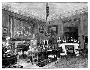 Queen Victorias private stue, Osborne House, Isle of Wight av Unbekannt