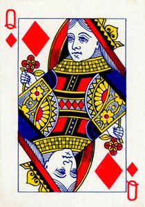 Queen of Diamonds fra en kortstokk med Goodall & Son Ltd.-spillekort, c1940 av Unbekannt