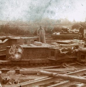 Jernbanefeste for Big Bertha-pistol, c1914-c1918 av Unbekannt
