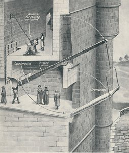 Raising the Drawbridge of the Castle, c1934 av Unbekannt