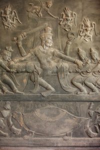 Ramayana-skulptur, Siem Reap, Kambodsja av Unbekannt