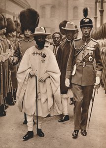 Ras Tafari, prins-regent av Etiopia, keiser Haile Selassie med hertugen av York, 1924 av Unbekannt