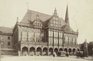 Rådhuset i Bremen. Rundt 1900 av Unbekannt