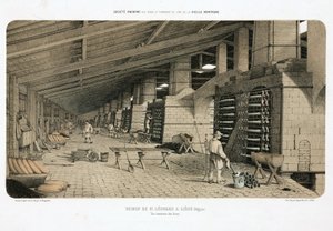 Råvarebehandling, metallurgiovner ved sinkverkene, St Leonard, Liege, Belgia av Unbekannt