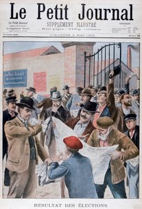Leser valgresultater i avisen, Paris, 1902 av Unbekannt