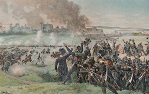 Gjenopptreden av Napoleon på feltet før Ratisbon, 1809, 1896. av Unbekannt