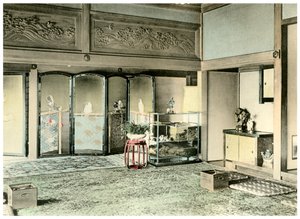 Empfangsraum im Haus eines japanischen Adligen, 1904