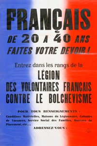 Rekrutteringsplakat for Legion of French Volunteers, 1941-1944