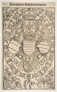 Rekto: Våpenskjold til Maximilian I som konge av romerne, verso: Våpenskjold til Florian ..., 1502. av Unbekannt