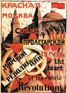 Red Moscow Heart of World Revolution, plakat, 1921