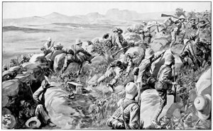 Relieff of Ladysmith - det siste rushet ved Hlangwane Hill, 19. februar 1900 av Unbekannt